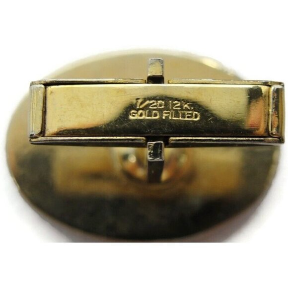 Vintage Gold 1/20 12KGF Monogrammed "SRK" Cufflinks - Picture 5 of 13